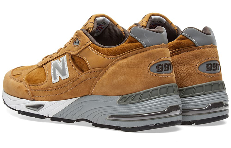 Shop New Balance NB 991 休閒 英產 輕便透氣 低幫 跑步鞋 男款 沙色