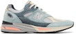 New Balance 991v2 Buatan England 'Perak Biru Turbulence' U991SG2