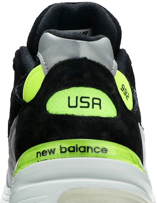 New Balance 992 美国制造 '黑灰荧光绿' M992TQ Sizing New Balance 992 美国制造 '黑灰荧光绿' M992TQ