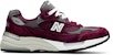 New Balance 992 Buatan USA 'Maroon' M992BA