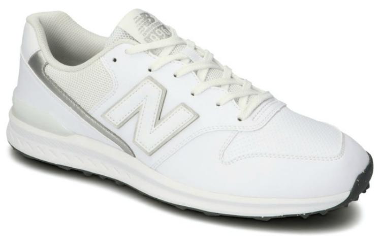 Shop New Balance 996系列 環保材料 防滑耐磨高爾夫鞋 男女同款 白色