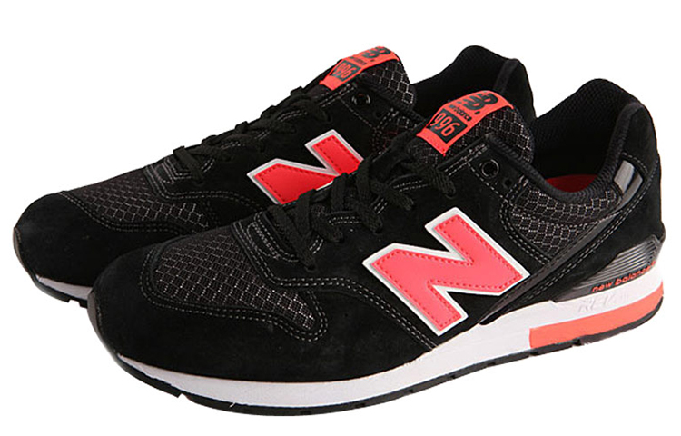 Lookbook New Balance NB 996 防滑耐磨透氣 低幫 跑步鞋 男女同款 黑橙