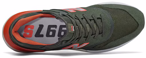 Lookbook New Balance 997 運動鞋 '綠橙色' MS997RC