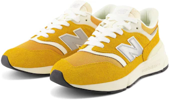 Lookbook New Balance NB 997R 舒適 耐磨防滑 低筒 跑步鞋 男女同款 黃色 日版
