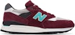 뉴발란스 998 '버건디 초크' (New Balance 998 'Burgundy Chalk') M998AWC