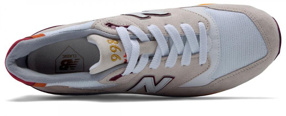 New Balance 998 'Coumarin Pack Putih Burgundy' M998CST Lookbook New Balance 998 'Coumarin Pack Putih Burgundy' M998CST