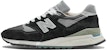 New Balance 998 Buatan USA 'Hitam Perak' U998BL