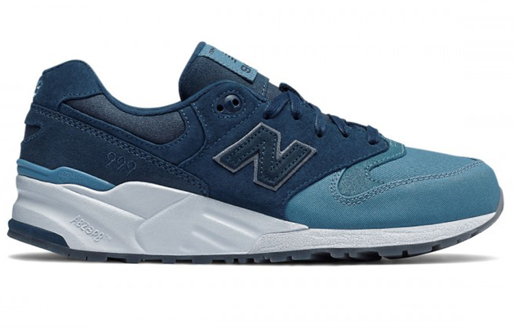 Order 新百伦NB 999帆布蠟染運動防滑透氣低幫跑步鞋 男款 牛仔藍