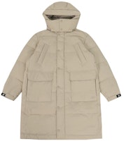 New Balance Beige Outdoor Windproof Hooded Long Down Jacket Casual NPD4E241-LBE New Balance Beige Outdoor Windproof Hooded Long Down Jacket Casual NPD4E241-LBE