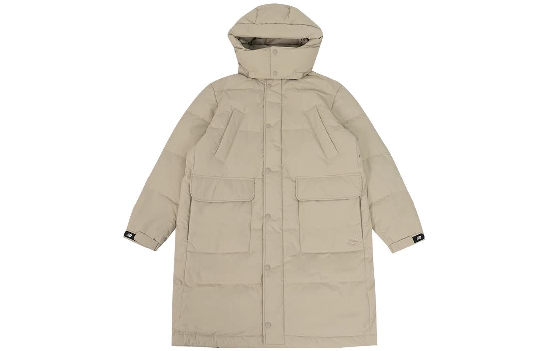 Order New Balance Beige Chaqueta Larga Casual con Capucha Cortavientos para Exterior. NPD4E241-LBE