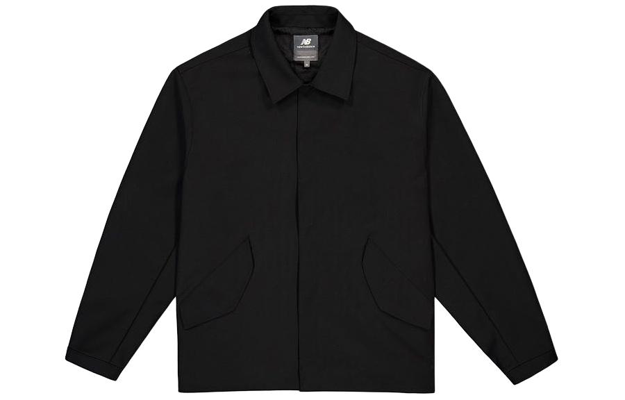 Order New Balance  Black Coach Jacket Solid Color Long Sleeve Outerwear. NAE16023-BK