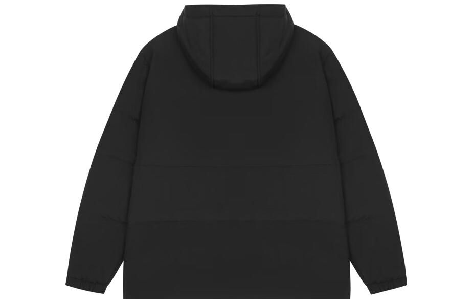 Lookbook New Balance  Black Hooded Down Jacket with Hidden Zipper and Solid Design AMJ23340-BK