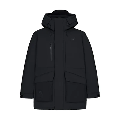 New Balance Black Hooded Zip-Up Long Sleeve Down Jacket AMJ44305-BK