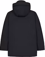 Lookbook 新百伦黑色连帽拉链长袖羽绒外套 AMJ44305-BK