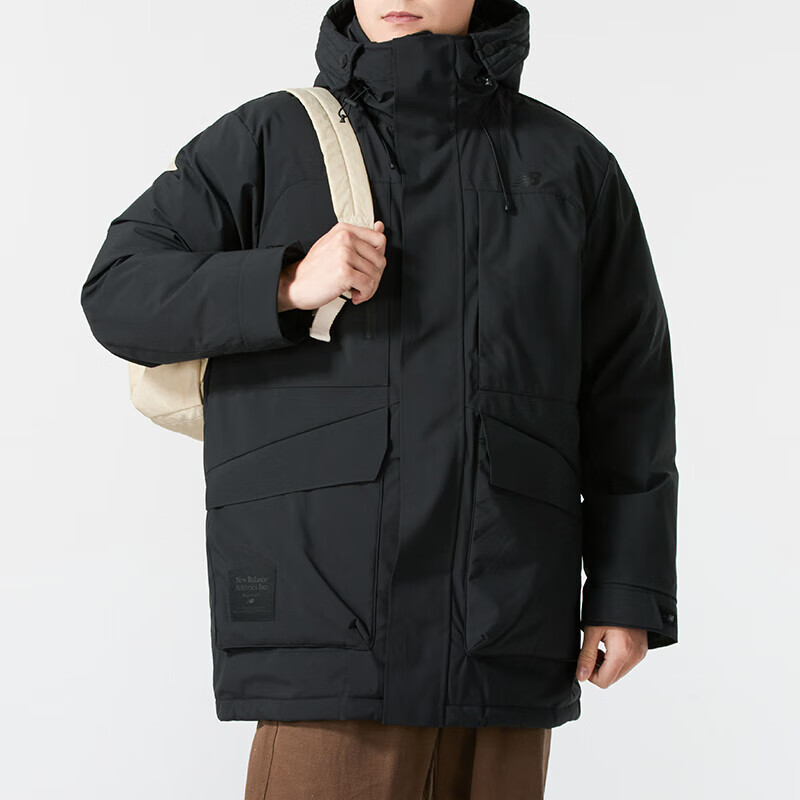 Purchase New Balance  Black Hooded Zip-Up Long Sleeve Down Jacket AMJ44305-BK