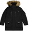 Buy New Balance Black Long Down Jacket Coat with Hood and Zipper Closure NPD44011-BK