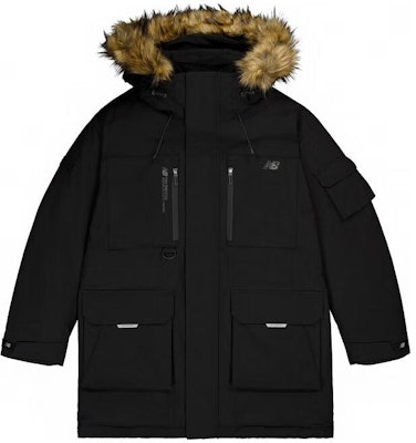 New Balance Black Long Down Jacket Coat with Hood and Zipper Closure NPD44011-BK Order New Balance Black Long Down Jacket Coat with Hood and Zipper Closure NPD44011-BK