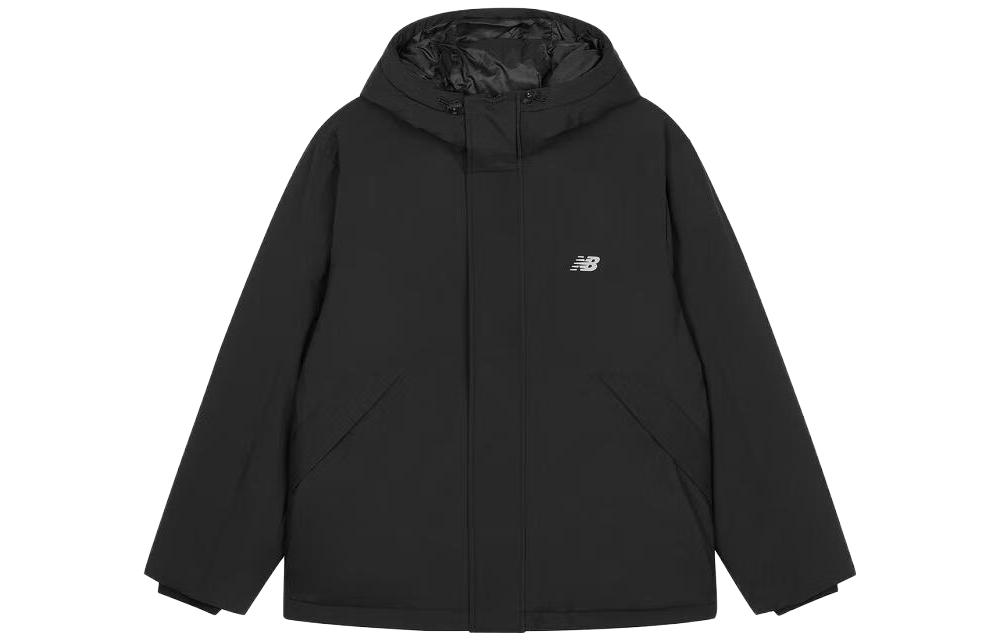 Order New Balance  Black Long Hooded Down Jacket AMJ33322-BK