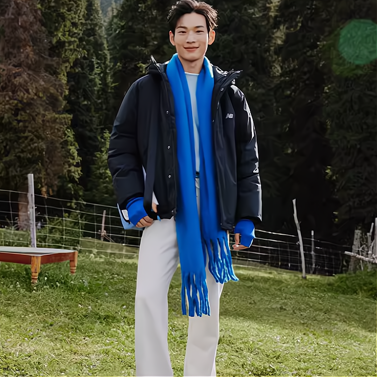 Details for New Balance  Black Long Hooded Down Jacket AMJ33322-BK