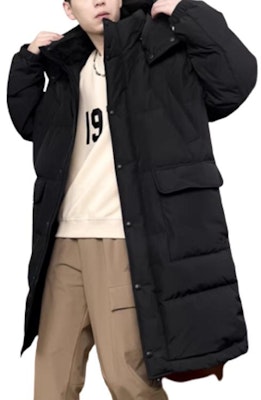 New Balance 黑色連帽拉鍊長版羽絨外套 休閒穿搭 NPD4E241-BK Shop New Balance 黑色連帽拉鍊長版羽絨外套 休閒穿搭 NPD4E241-BK