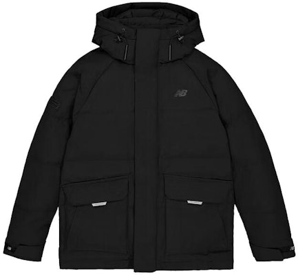 ニューバランス ブラック パファージャケット フード付き カジュアル 冬用コート. NPD44041-BK Order ニューバランス ブラック パファージャケット フード付き カジュアル 冬用コート. NPD44041-BK