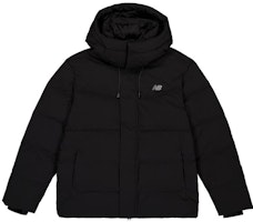 New Balance Black Puffer Jacket with Hood Zip Long Sleeve NPD46121-BK New Balance Black Puffer Jacket with Hood Zip Long Sleeve NPD46121-BK