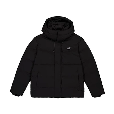 New Balance Black Puffer Jacket with Hood Zip Long Sleeve NPD46121-BK