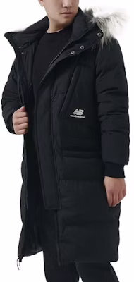New Balance Black Puffer Jacket with Logo Print and Zip-up Hood. AMJ24374-BK Purchase New Balance Black Puffer Jacket with Logo Print and Zip-up Hood. AMJ24374-BK