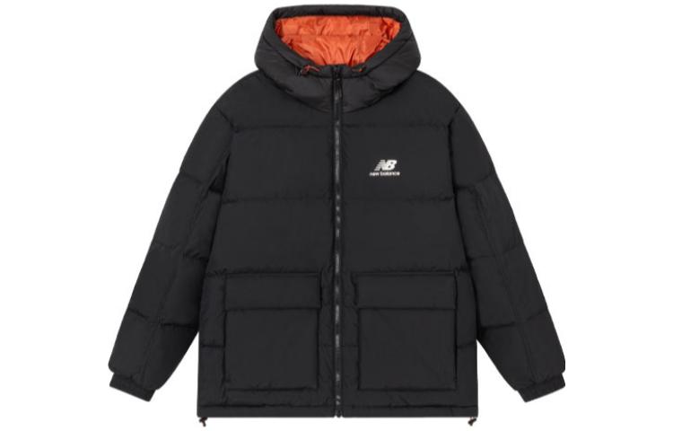 Order New Balance  Black Puffer Jacket with Solid Logo Print Design. AMJ24358-BK