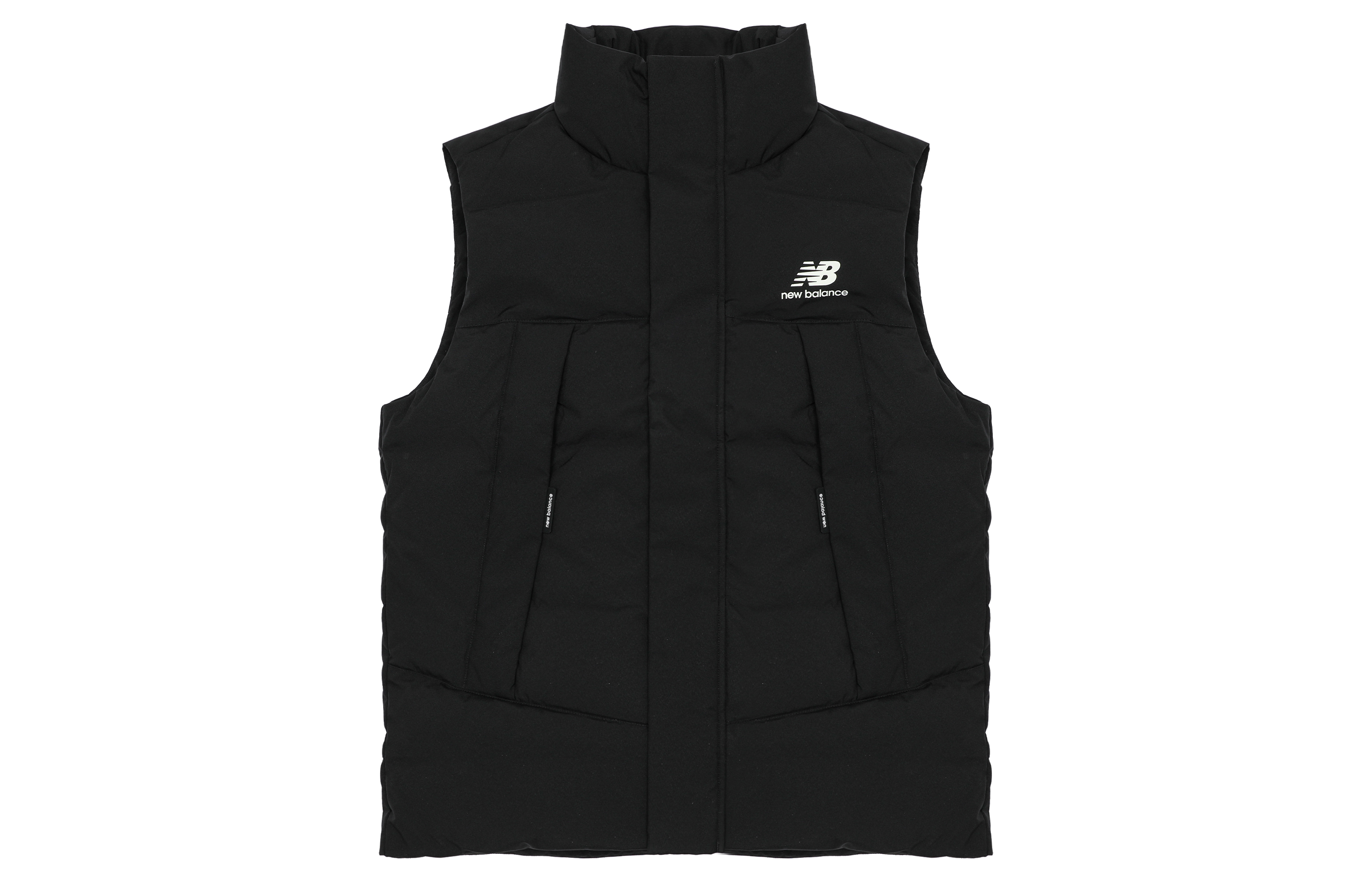 New Balance  Black Puffer Vest - Logo Print, Casual, Thick, Warm. AMV24360-BK