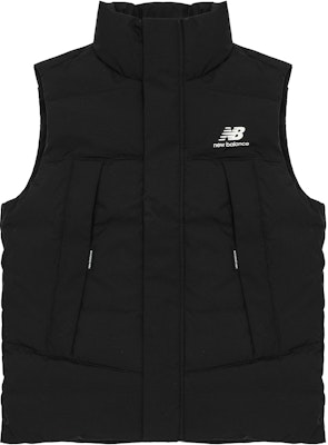 ニューバランス ブラックパファーベスト - ロゴプリント, カジュアル, 厚手, 暖かい AMV24360-BK Buy ニューバランス ブラックパファーベスト - ロゴプリント, カジュアル, 厚手, 暖かい AMV24360-BK