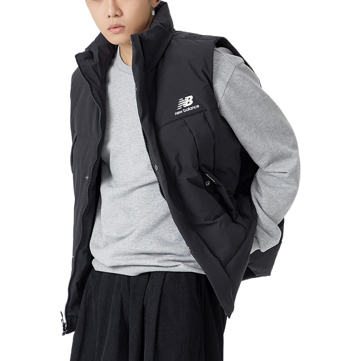 Details for ニューバランス ブラックパファーベスト - ロゴプリント, カジュアル, 厚手, 暖かい AMV24360-BK