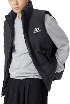ニューバランス ブラックパファーベスト - ロゴプリント, カジュアル, 厚手, 暖かい AMV24360-BK Details for ニューバランス ブラックパファーベスト - ロゴプリント, カジュアル, 厚手, 暖かい AMV24360-BK