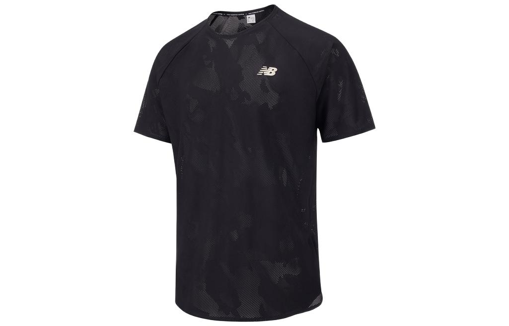 New Balance  Black Short Sleeve Running T-Shirt Comfortable Athletic Top MT33281-BK