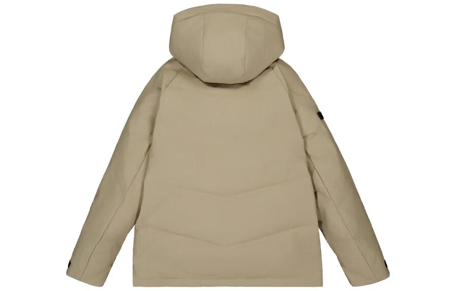 Lookbook New Balance  Brown Down Jacket with Zipper and Hood NPD44041-LBE