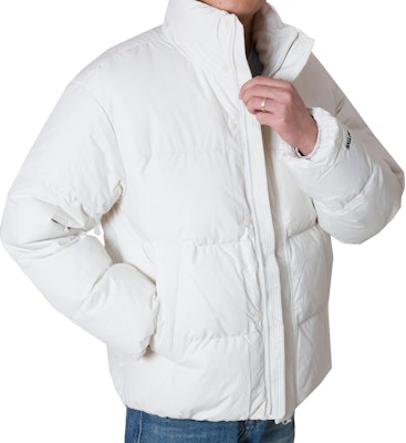 New Balance Jaket Puffer Putih Cream dengan Logo Bordir. NBNPC41013-64 5