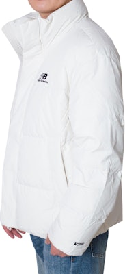 New Balance Jaket Puffer Putih Cream dengan Logo Bordir. NBNPC41013-64 6