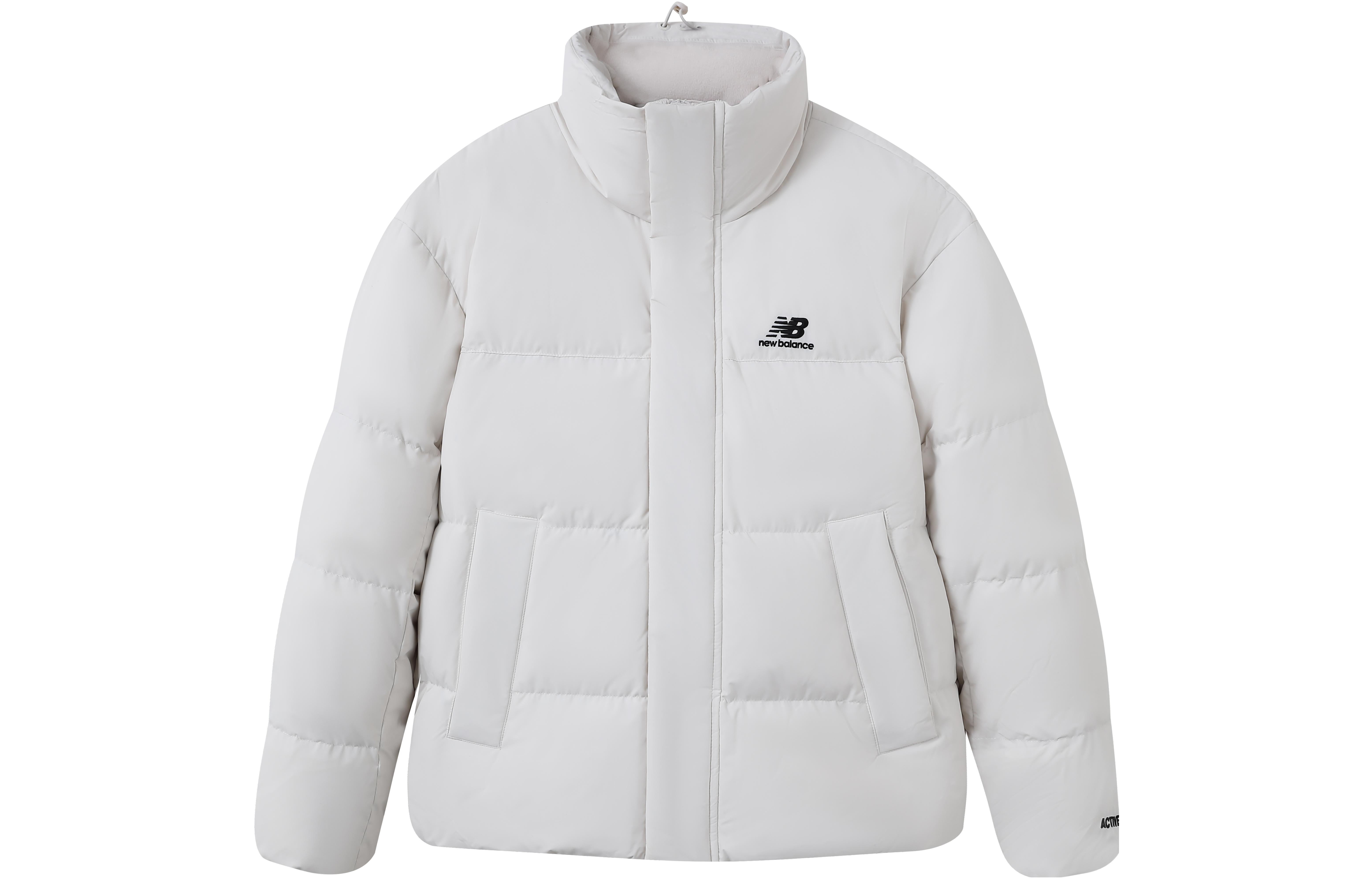 Order New Balance Jaket Puffer Putih Cream dengan Logo Bordir. NBNPC41013-64