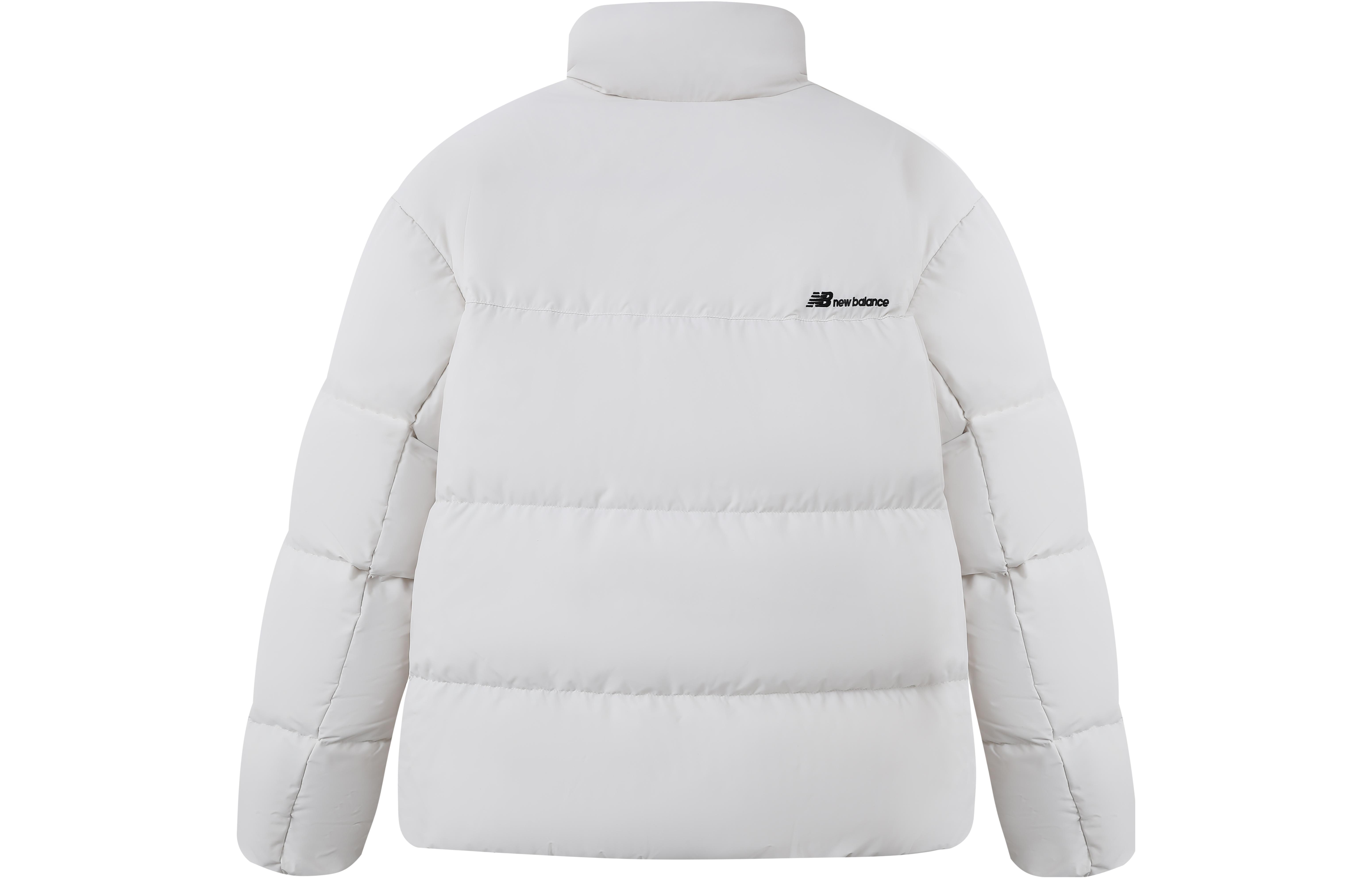 Lookbook New Balance Jaket Puffer Putih Cream dengan Logo Bordir. NBNPC41013-64