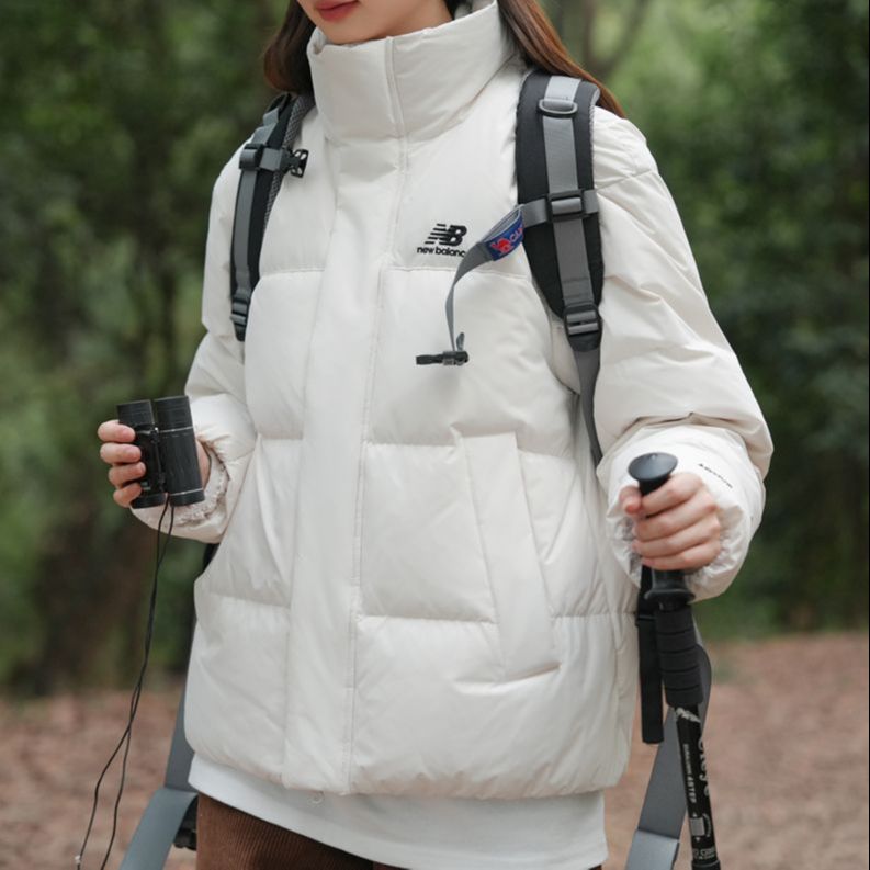 Details for New Balance Jaket Puffer Putih Cream dengan Logo Bordir. NBNPC41013-64