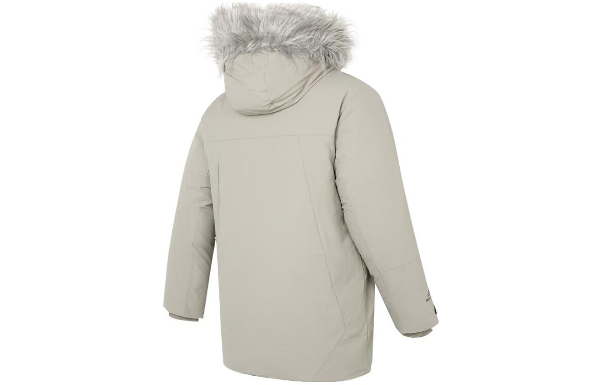 New Balance  Gray Printed Logo Zipper Hooded Long-Sleeve Down Jacket AMJ24373-PAA 圖 3