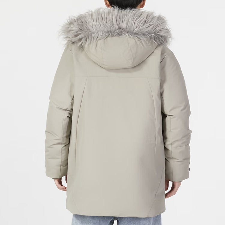 New Balance  Gray Printed Logo Zipper Hooded Long-Sleeve Down Jacket AMJ24373-PAA 圖 5