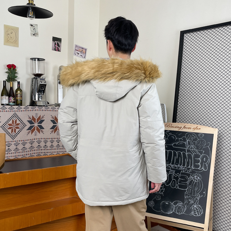 Purchase 新百伦灰色连帽羽绒服保暖外套 AMJ34323-SEN