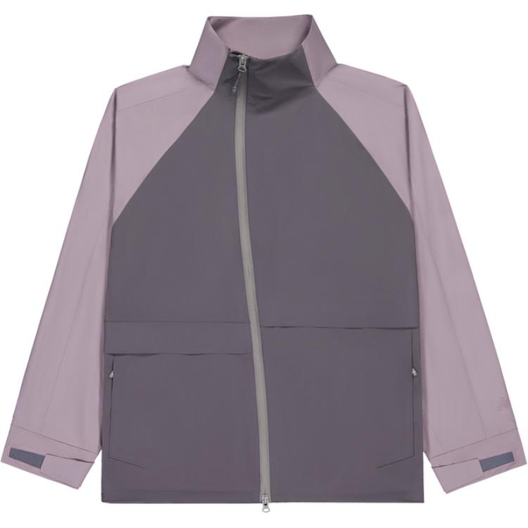 New Balance  Grey Retro Colorblock Stand Collar Casual Sport Jacket. NAE39021-GR