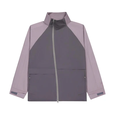 New Balance Grey Retro Colorblock Stand Collar Casual Sport Jacket. NAE39021-GR