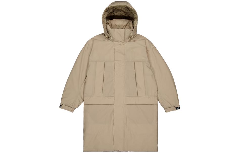 New Balance  Khaki Hooded Long Sleeve Down Jacket Coat NPD43191-LBE