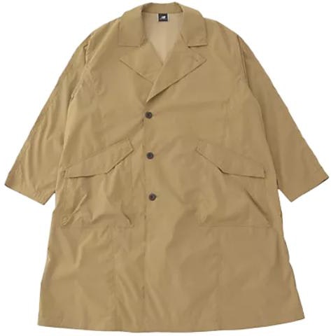 new-balance-khaki-long-sleeve-trench-coat-with-polo-collar-amj-45002-dlc