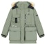 Buy New Balance Logo Printed Puffer Jacket with Fur Collar in Dark Olive Green AMJ14300-OLG