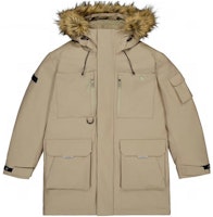 New Balance Long Brown Hooded Down Jacket with Zipper. NPD44011-LBE New Balance Long Brown Hooded Down Jacket with Zipper. NPD44011-LBE