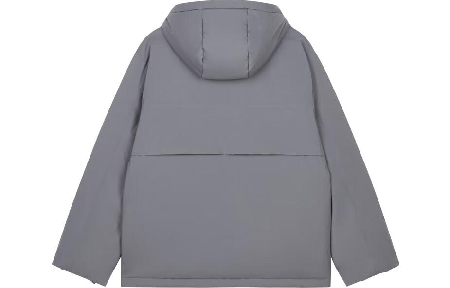 Lookbook New Balance  Mid-Length Hooded Down Jacket Gray Solid Color Warm Coat AMJ33322-TTM